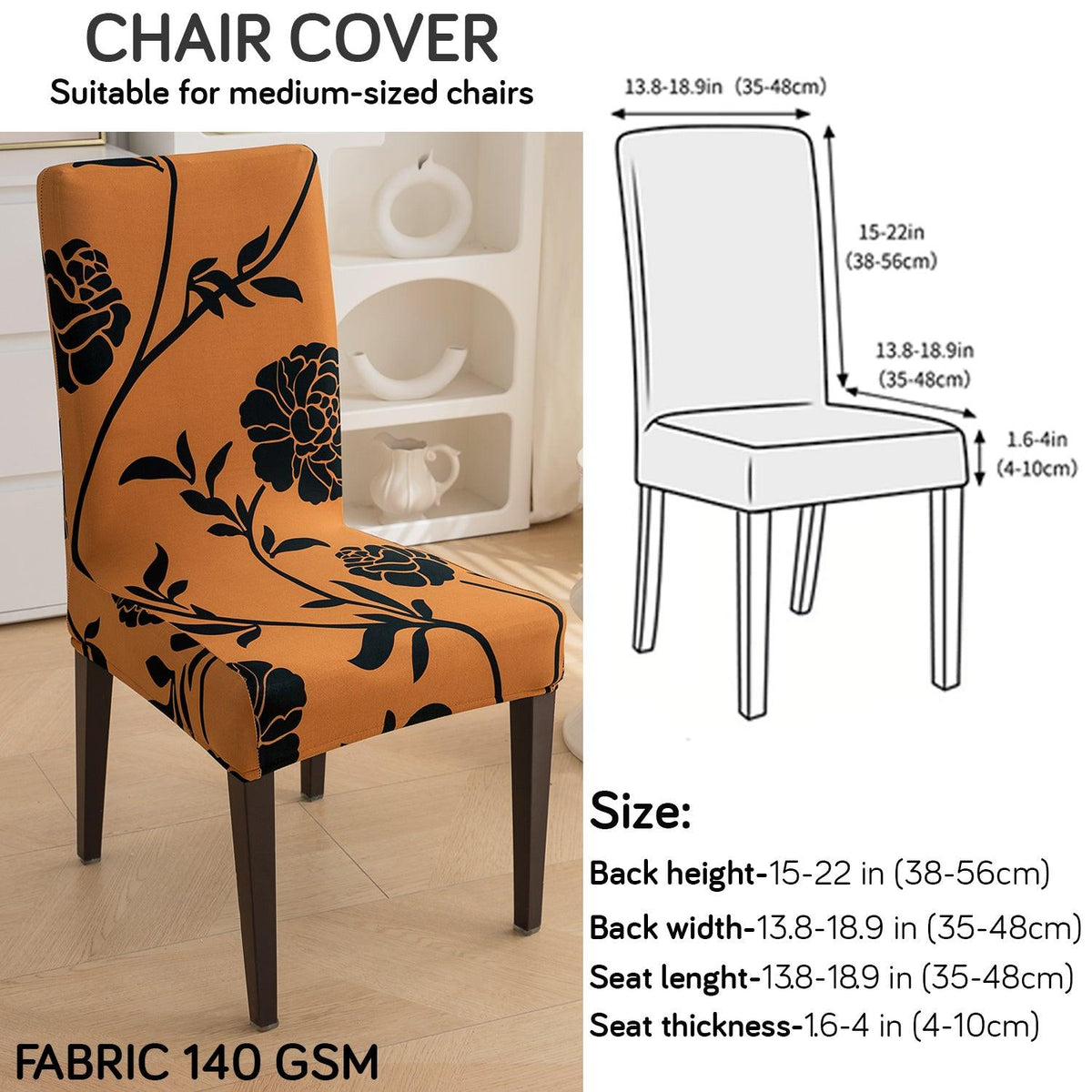 How to measure for stretchable dining chair cover