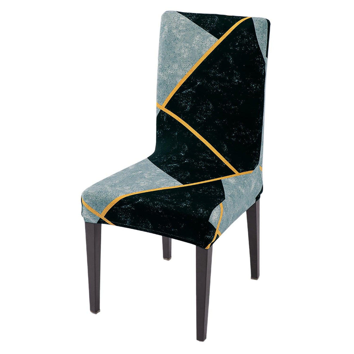 Multicolor Abstract Geometry Print Chair covers set of 1 piece