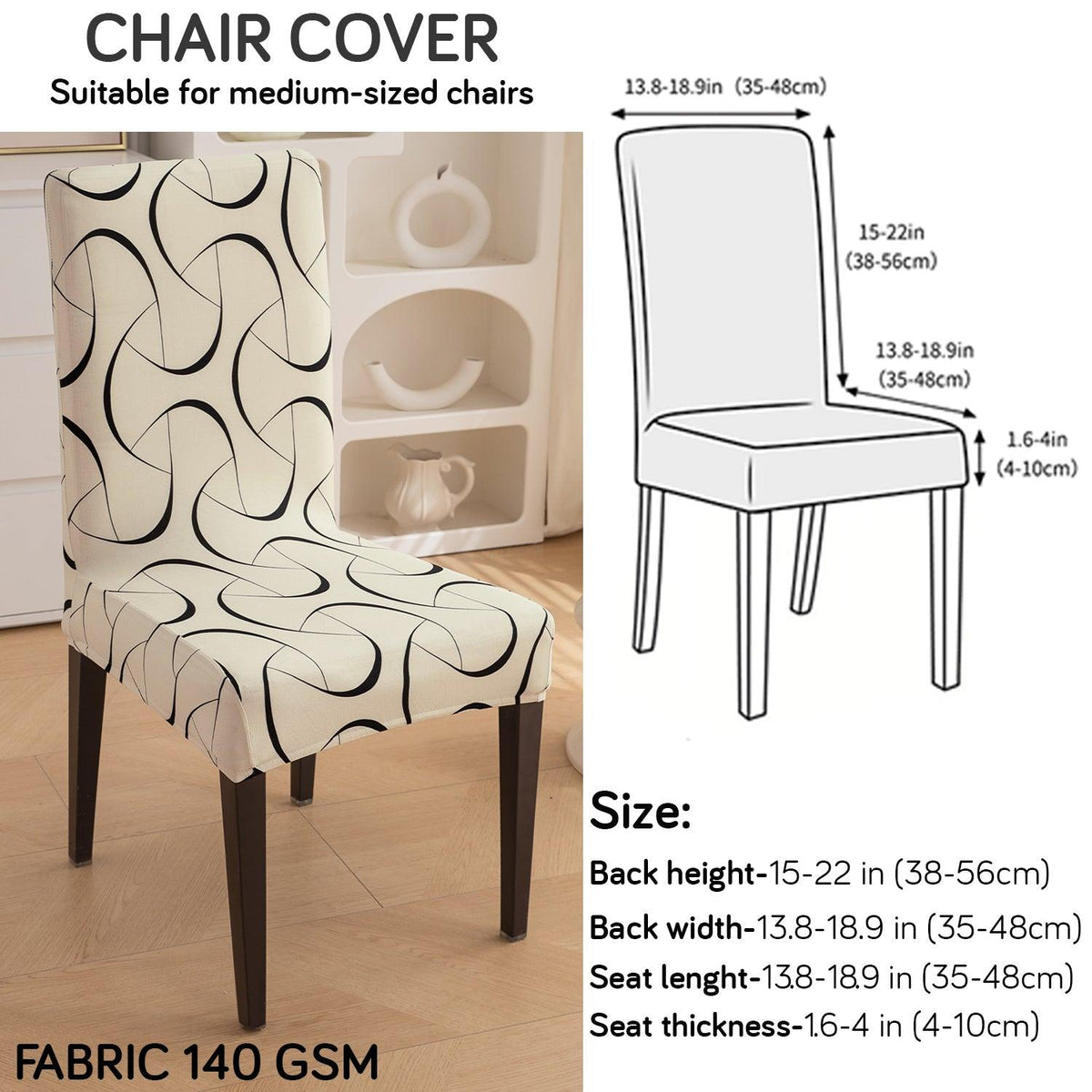 How to measure for stretchable dining chair cover