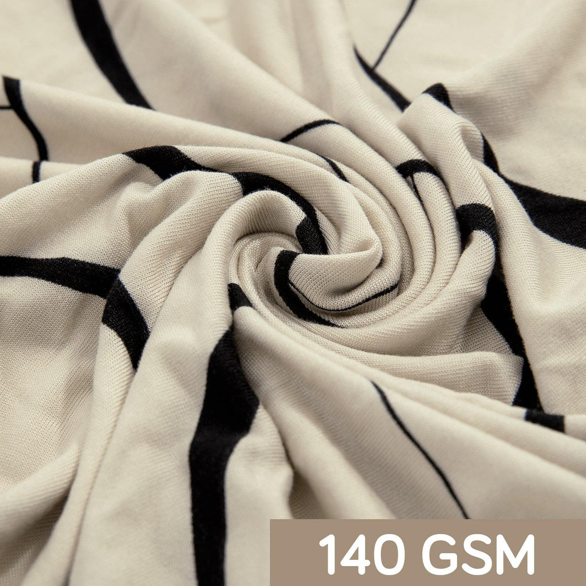 Natural Beige Abstract Art Print polyester chair covers