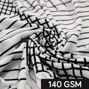 Snow White Black Geometry Print polyester chair covers