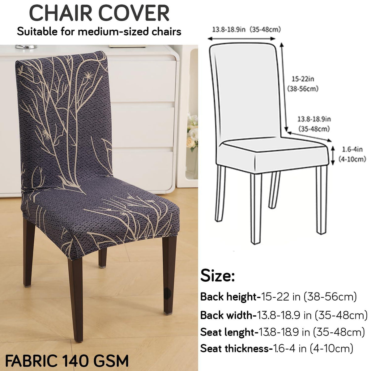 How to measure the size of chair for dining chair cover Guide
