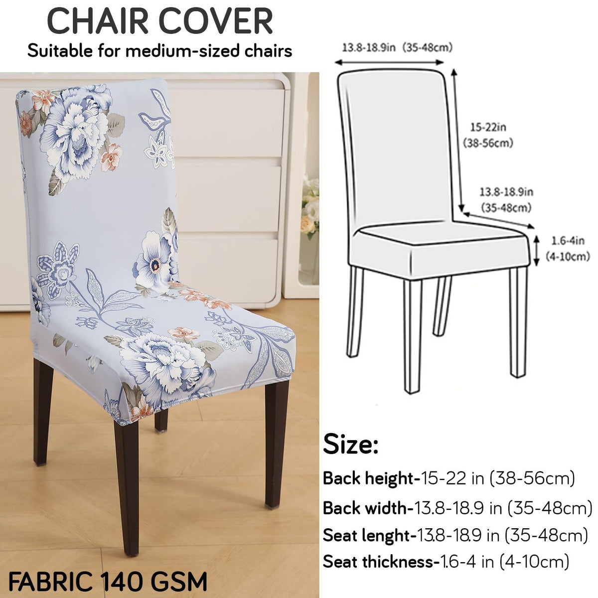 How to measure the size of chair for dining chair cover Guide