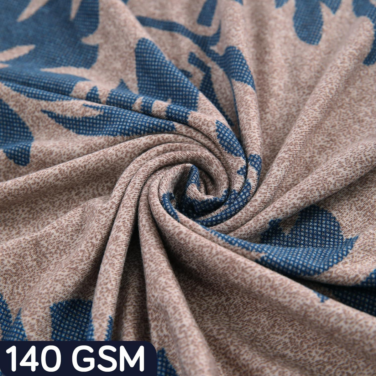 Light Coffee Lotus Damask print elastic dining chair covers | Hokipo