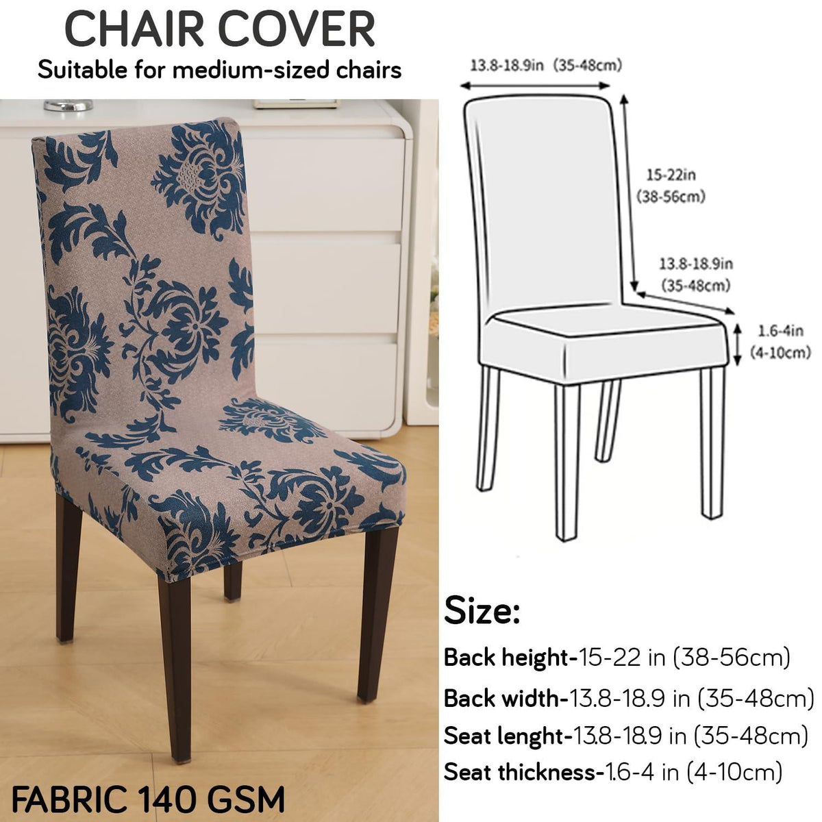 How to measure the size of chair for dining chair cover Guide