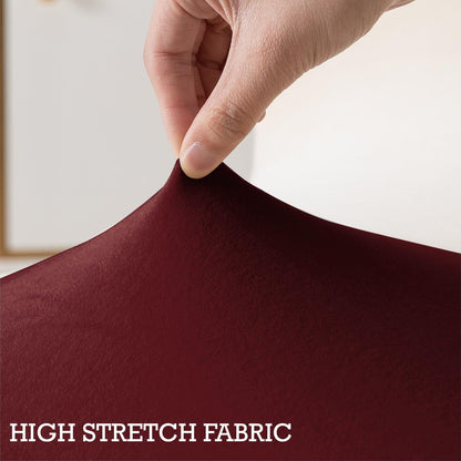 Premium 210 GSM Velvet Stretchable Ottoman Foot Rest Stool Cover, Burgundy - HOKIPO | Har Ghar ka Humsafar