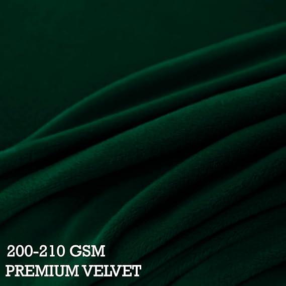 Premium 210 GSM Velvet Stretchable Ottoman Foot Rest Stool Cover, Hunter Green - HOKIPO | Har Ghar ka Humsafar