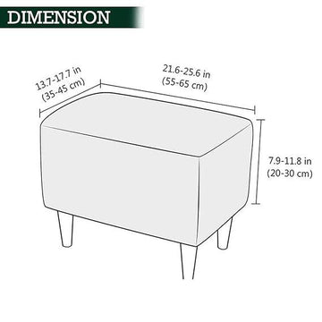 Premium 210 GSM Velvet Stretchable Ottoman Foot Rest Stool Cover, Hunter Green - HOKIPO | Har Ghar ka Humsafar