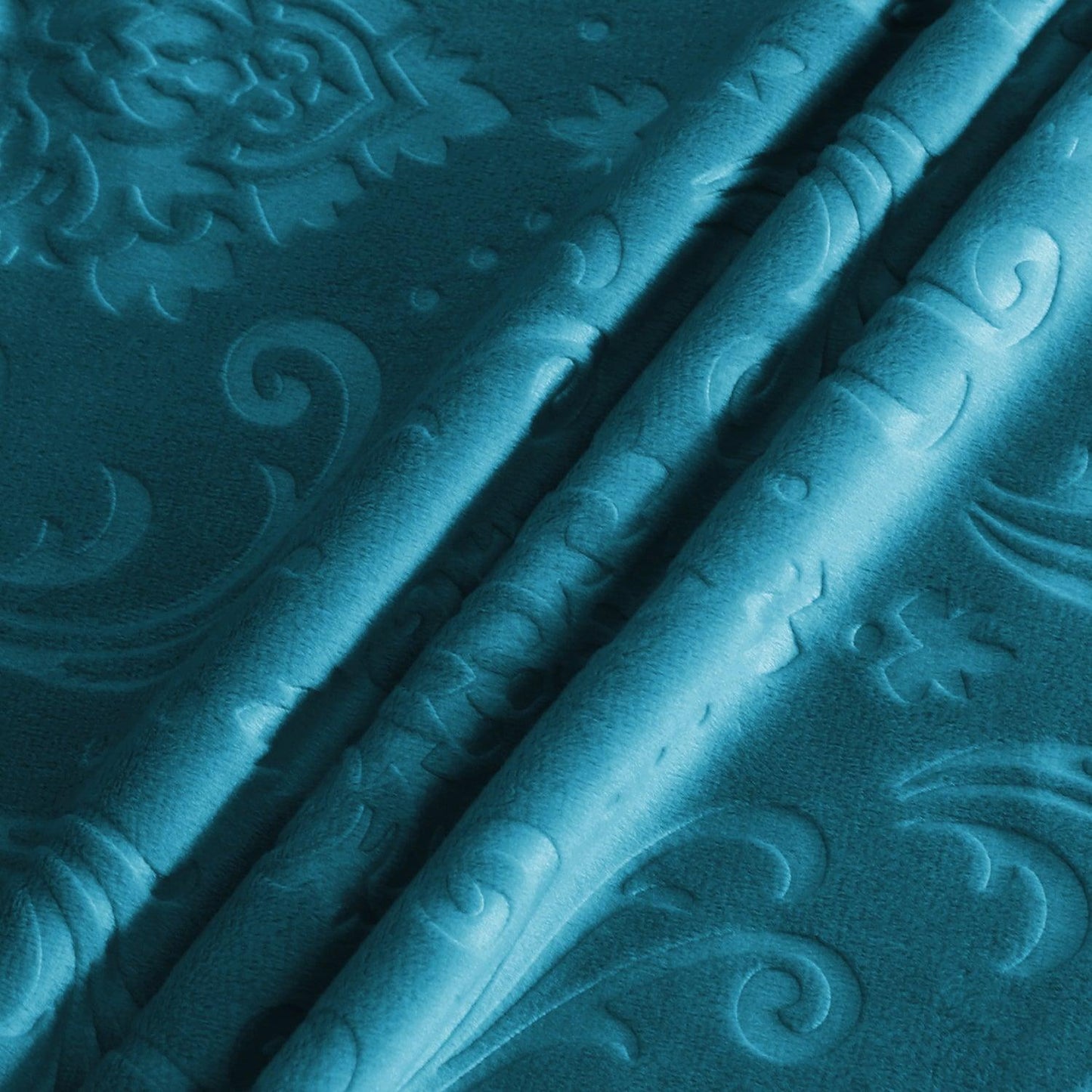 Premium Embossed Velvet Chair Cover Set of 1/2/4/6, Turquoise - HOKIPO | Har Ghar ka Humsafar