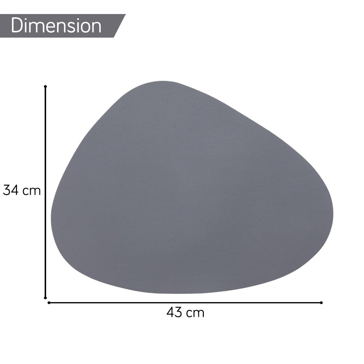 Premium Faux Leather Dining Table Mats, Anchor Grey - HOKIPO | Har Ghar ka Humsafar