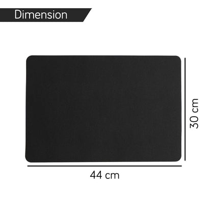 Premium Faux Leather Dining Table Mats, Black - HOKIPO | Har Ghar ka Humsafar