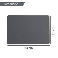 Premium Faux Leather Dining Table Mats, Dark Grey - HOKIPO | Har Ghar ka Humsafar