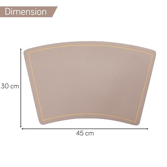 Premium Faux Leather Dining Table Mats, Desert Sand - HOKIPO | Har Ghar ka Humsafar