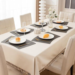 Premium Faux Leather Dining Table Mats, Graphite Grey - HOKIPO | Har Ghar ka Humsafar