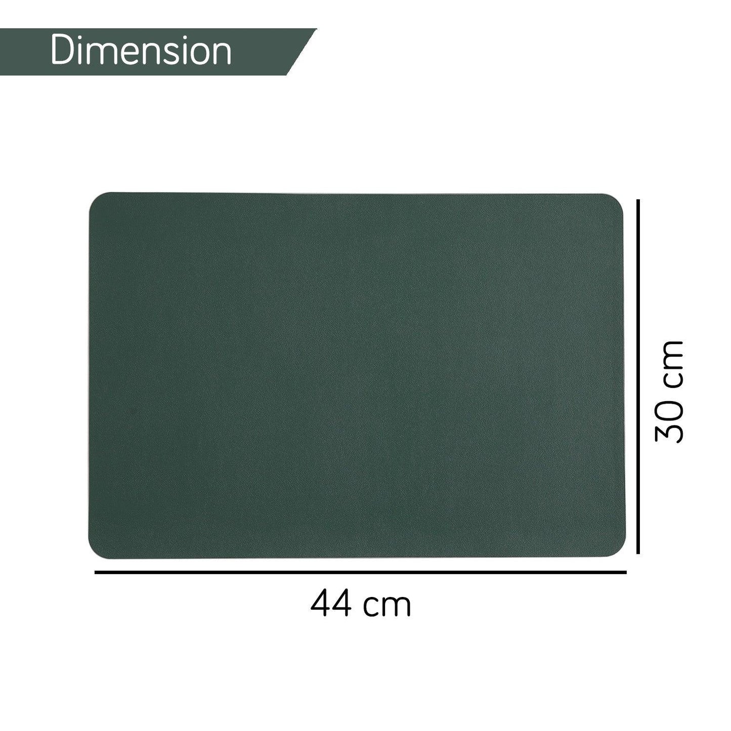 Premium Faux Leather Dining Table Mats, Green - HOKIPO | Har Ghar ka Humsafar