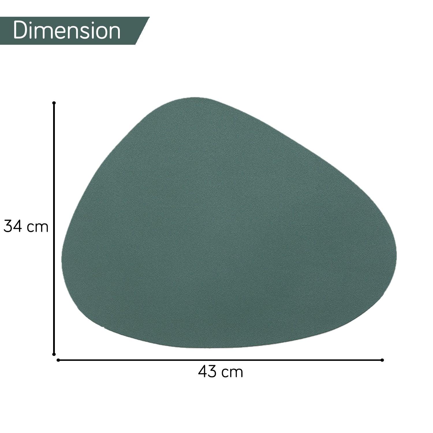 Premium Faux Leather Dining Table Mats, Juniper Green - HOKIPO | Har Ghar ka Humsafar