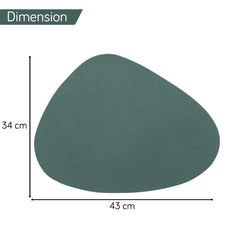 Premium Faux Leather Dining Table Mats, Juniper Green - HOKIPO | Har Ghar ka Humsafar