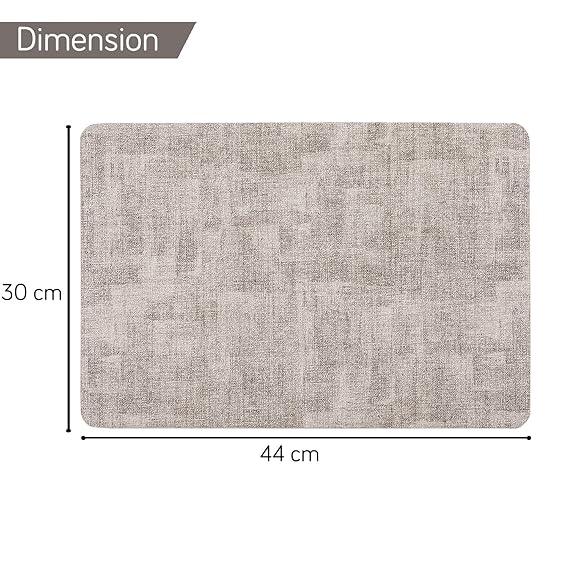 Premium Faux Leather Dining Table Mats, Light Brown - HOKIPO | Har Ghar ka Humsafar