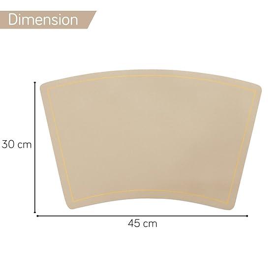 Premium Faux Leather Dining Table Mats, Light Gold - HOKIPO | Har Ghar ka Humsafar