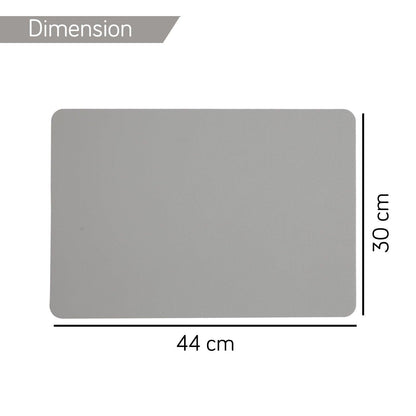 Premium Faux Leather Dining Table Mats, Light Grey - HOKIPO | Har Ghar ka Humsafar