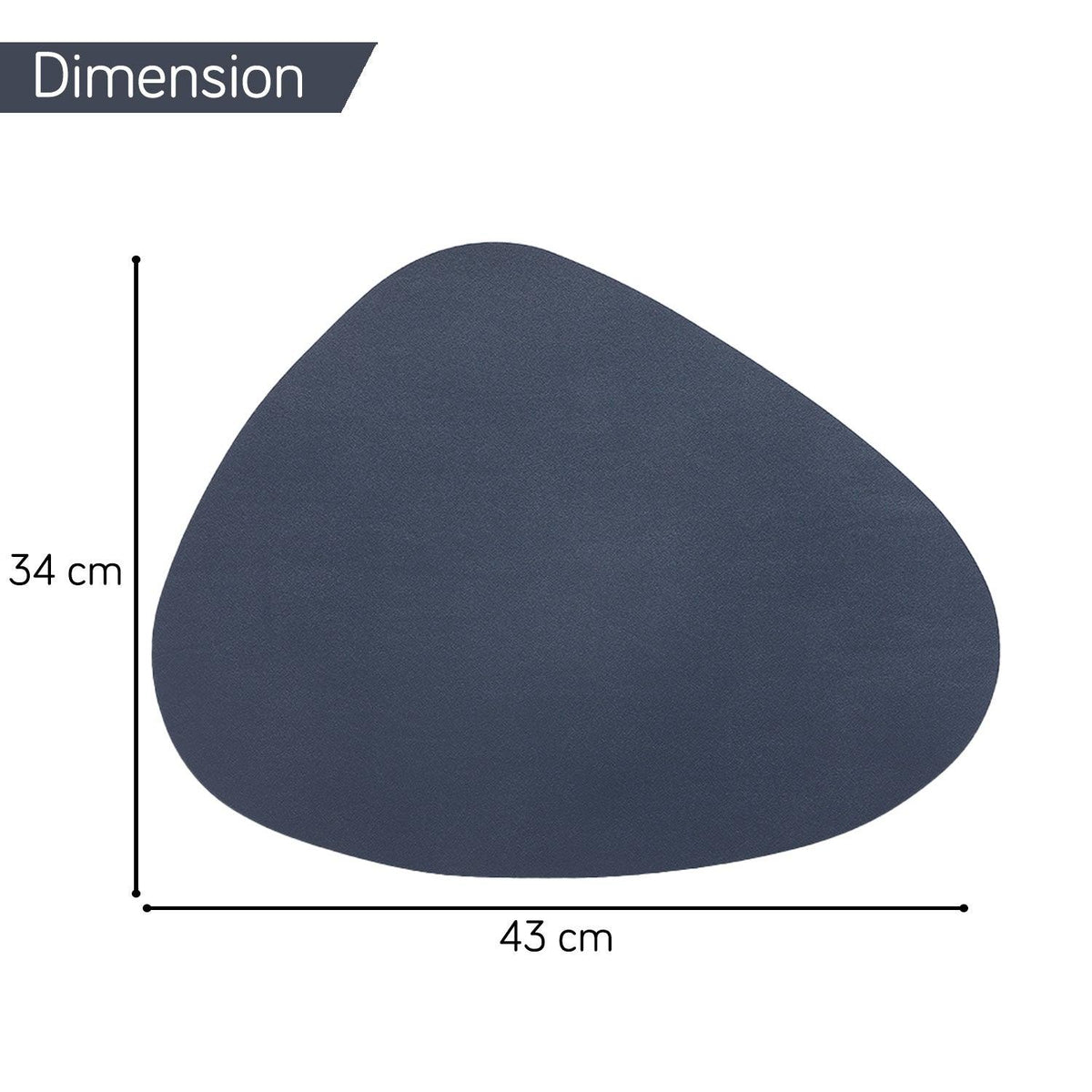 Premium Faux Leather Dining Table Mats, Navy Blue - HOKIPO | Har Ghar ka Humsafar