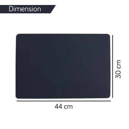 Premium Faux Leather Dining Table Mats, Navy Blue - HOKIPO | Har Ghar ka Humsafar