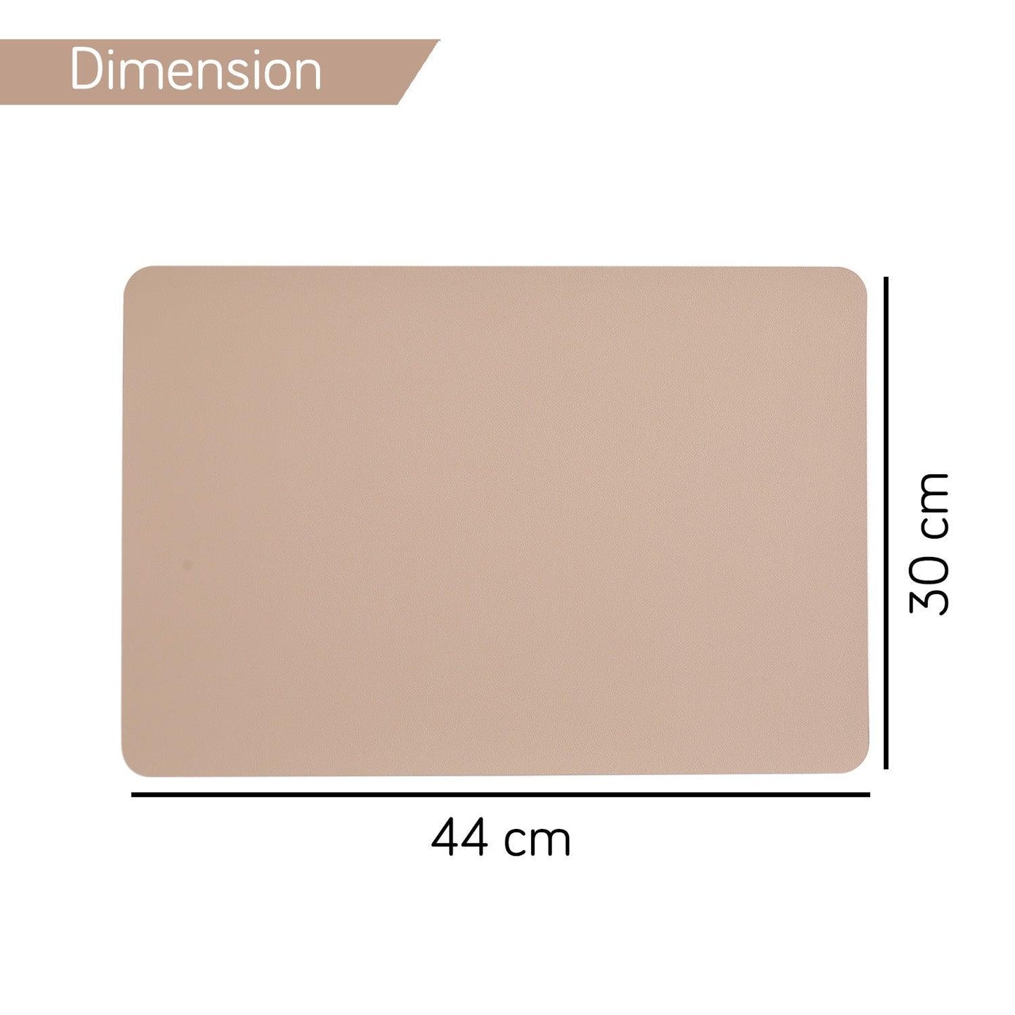 Premium Faux Leather Dining Table Mats, Sand - HOKIPO | Har Ghar ka Humsafar