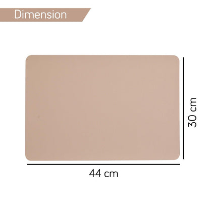 Premium Faux Leather Dining Table Mats, Sand - HOKIPO | Har Ghar ka Humsafar