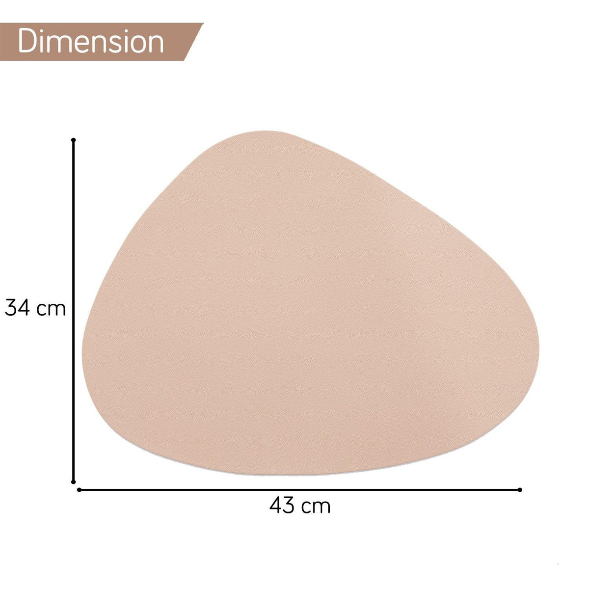 Premium Faux Leather Dining Table Mats, Sand - HOKIPO | Har Ghar ka Humsafar