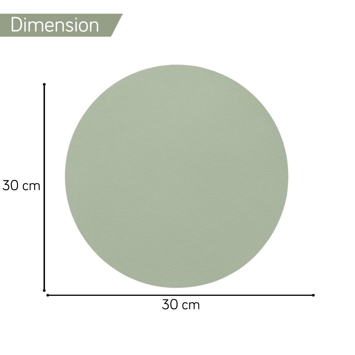 Premium Faux Leather Dining Table Round Mats, Pistachio Green - HOKIPO | Har Ghar ka Humsafar
