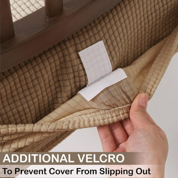 Premium Jacquard Dining Chair Seat Cushion Cover, Light Brown - HOKIPO | Har Ghar ka Humsafar