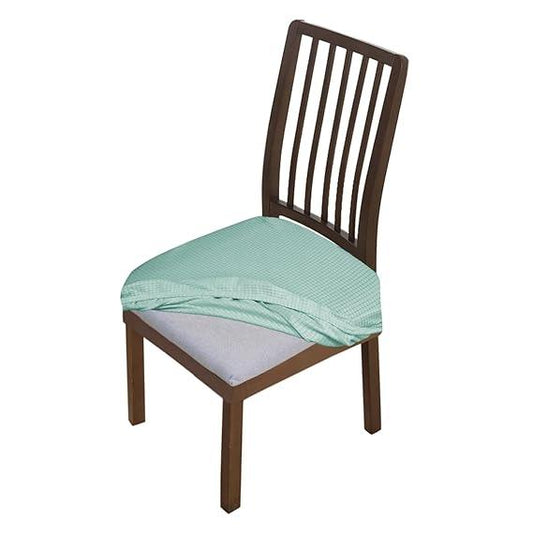 Premium Jacquard Dining Chair Seat Cushion Cover, Light Green - HOKIPO | Har Ghar ka Humsafar