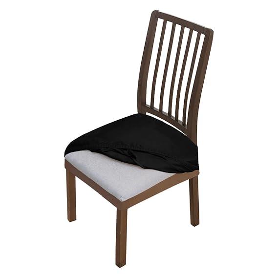 Premium Original Velvet Dining Chair Seat Cushion Cover, Black - HOKIPO | Har Ghar ka Humsafar