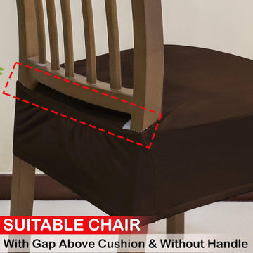 Premium Original Velvet Dining Chair Seat Cushion Cover, Brown - HOKIPO | Har Ghar ka Humsafar
