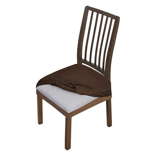 Premium Original Velvet Dining Chair Seat Cushion Cover, Brown - HOKIPO | Har Ghar ka Humsafar