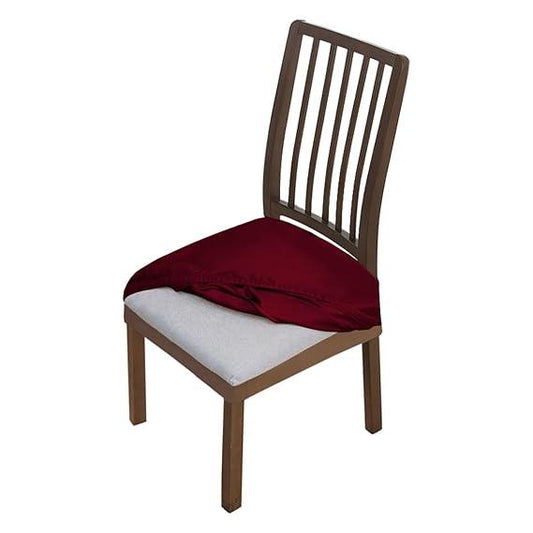 Premium Original Velvet Dining Chair Seat Cushion Cover, Burgundy - HOKIPO | Har Ghar ka Humsafar