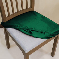 Premium Original Velvet Dining Chair Seat Cushion Cover, Hunter Green - HOKIPO | Har Ghar ka Humsafar