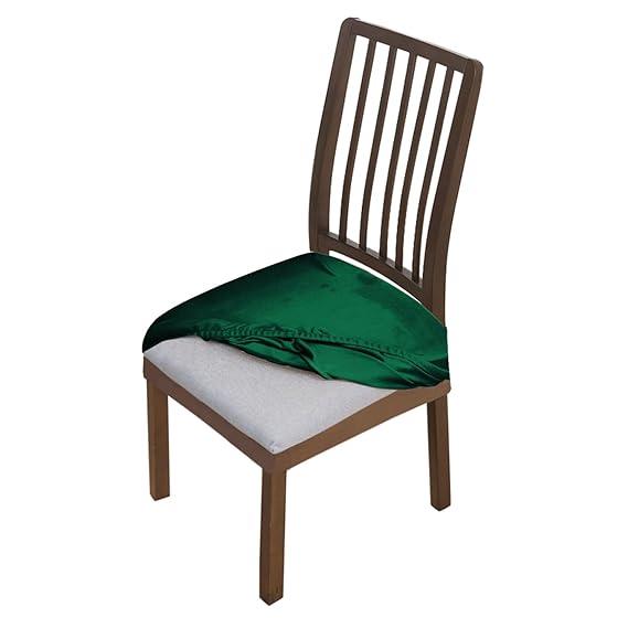 Premium Original Velvet Dining Chair Seat Cushion Cover, Hunter Green - HOKIPO | Har Ghar ka Humsafar