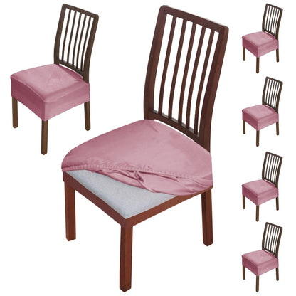 Premium Original Velvet Dining Chair Seat Cushion Cover, Pink - HOKIPO | Har Ghar ka Humsafar