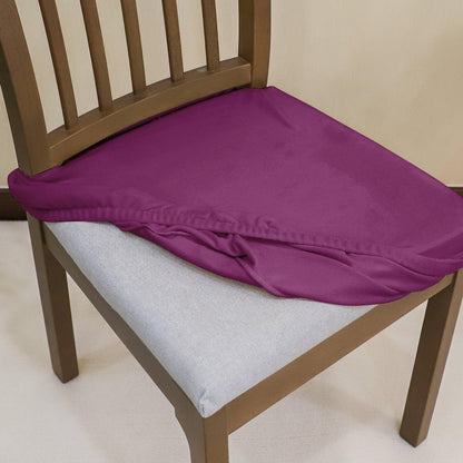 Premium Original Velvet Dining Chair Seat Cushion Cover, Purple - HOKIPO | Har Ghar ka Humsafar