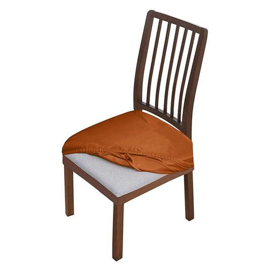 Premium Original Velvet Dining Chair Seat Cushion Cover, Rustic Brown - HOKIPO | Har Ghar ka Humsafar