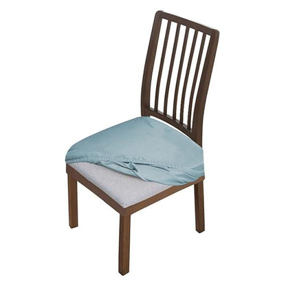 Premium Original Velvet Dining Chair Seat Cushion Cover, Sky Blue - HOKIPO | Har Ghar ka Humsafar