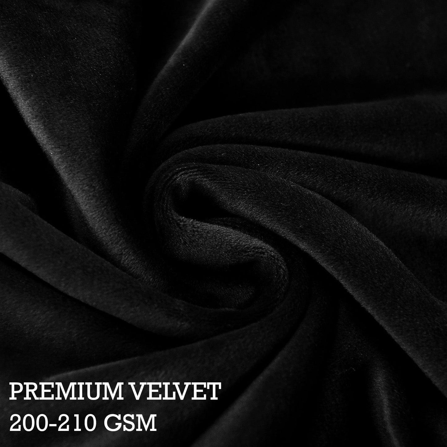 Premium Original Velvet Wing Chair Cover, Black - HOKIPO | Har Ghar ka Humsafar