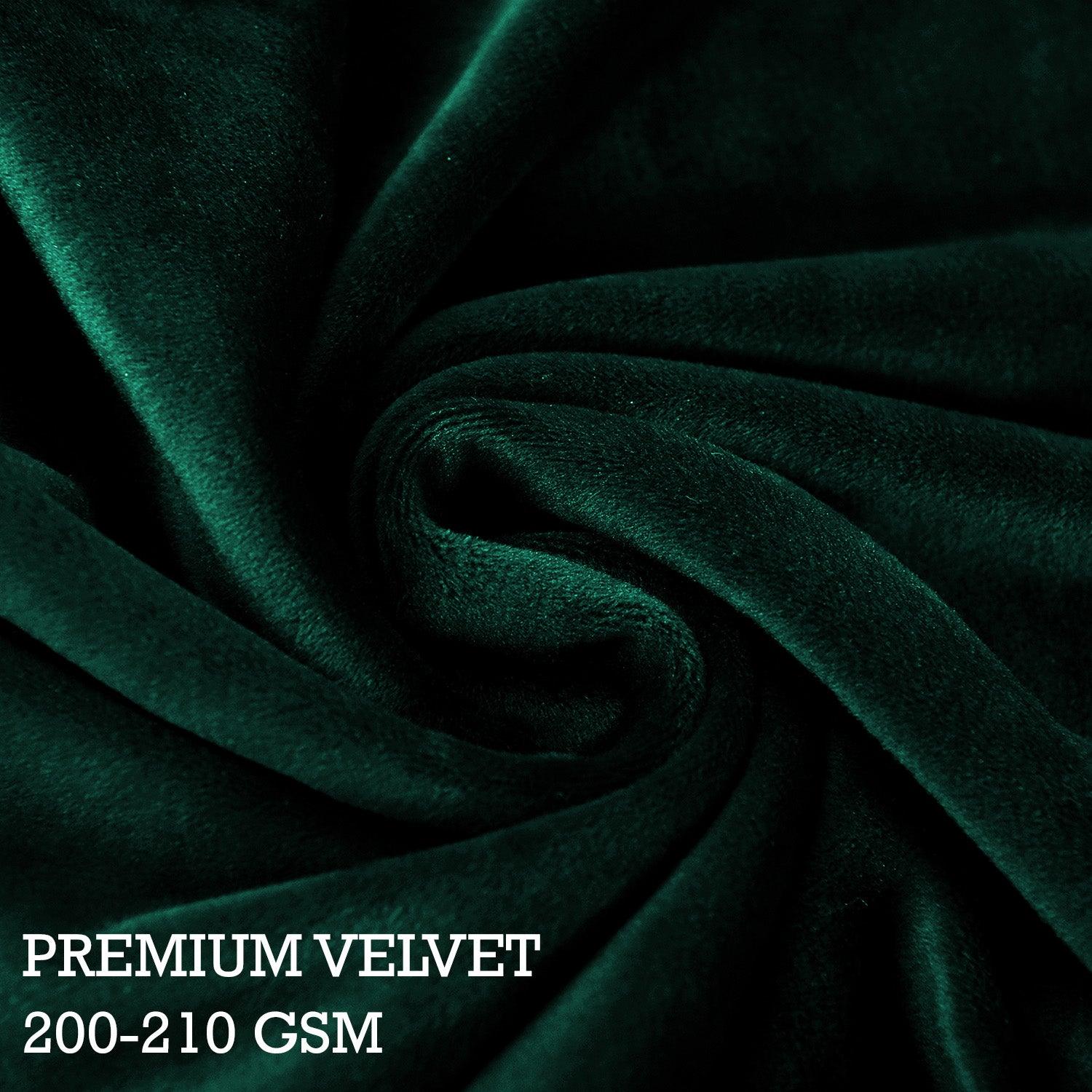 Premium Original Velvet Wing Chair Cover, Hunter Green - HOKIPO | Har Ghar ka Humsafar