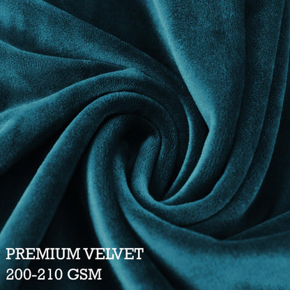 Premium Original Velvet Wing Chair Cover, Peacock Blue - HOKIPO | Har Ghar ka Humsafar