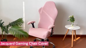 Gaming Chair Cover Stretchable Elastic Jacquard Computer Rotating Chair Seat Covers Slipcover, Pink