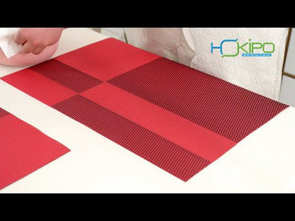 PVC Dining Table Mats, Ruby Red