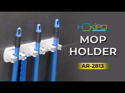 HOKIPO Broom & Mop Holder Stand