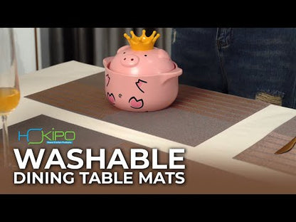 PVC Dining Table Mats, Light Brown