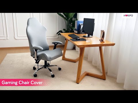 Gaming Chair Cover Stretchable Computer Rotating Chair Seat Covers Slipcover, Smoke Grey